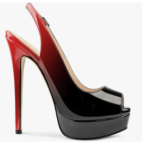 MERUMOTE Women's Slingback Shoes Peep Toe Platforms 6 Inch Heels Size 7 NWT - Picture 4 of 16